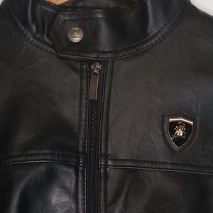Emporio & Co Men's Leather Medium Lamborghini Jacket